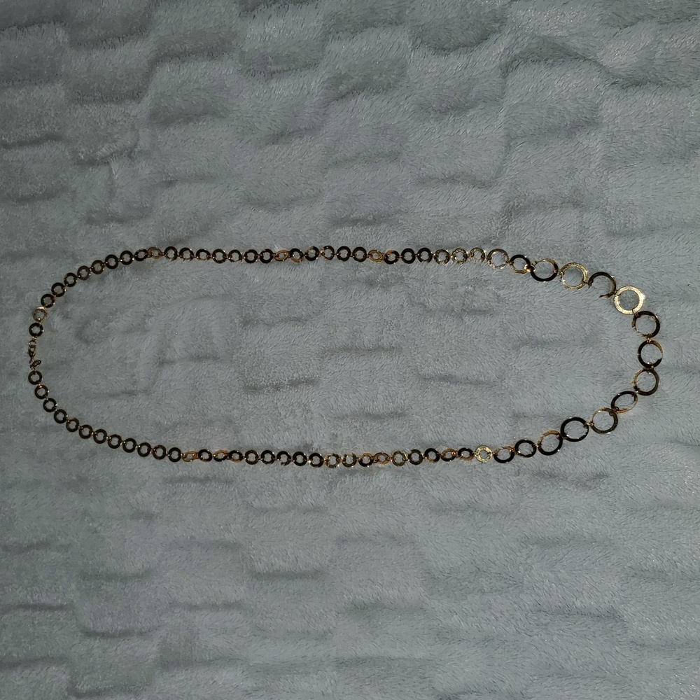 Vtg Joan Rivers Gold Tone Graduated Circle Classics Collection Long Necklace